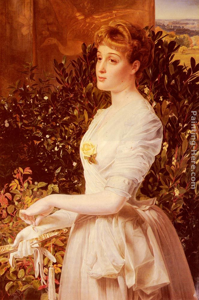 Portrait Of Julia Smith Caldwell painting - Anthony Frederick Sandys Portrait Of Julia Smith Caldwell art painting